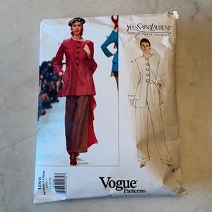 UNCUT Vogue Paris YSL Misses Petite Jacket & Pants Sewing Pattern 1566